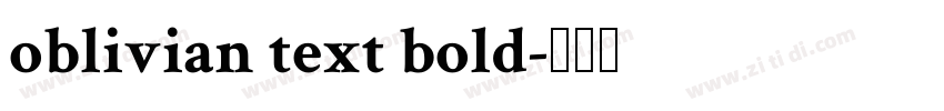 oblivian text bold字体转换